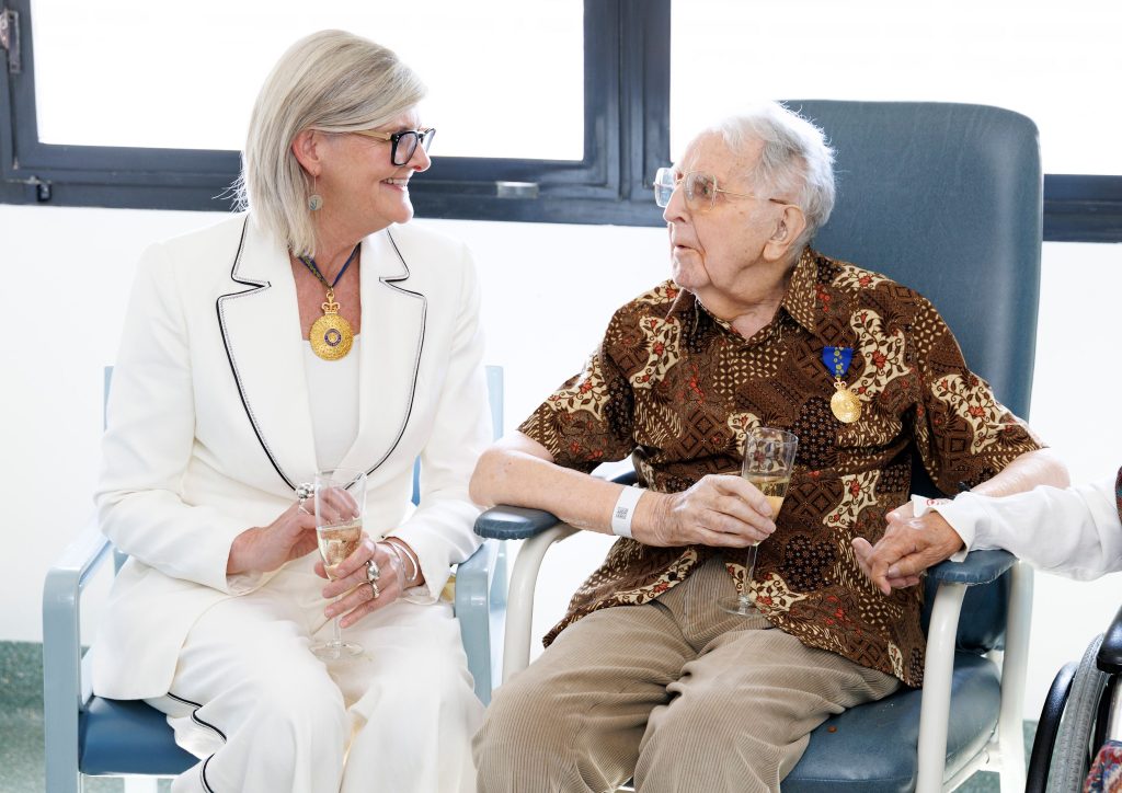 Receiving his AM from the Governor General recently in Canberra